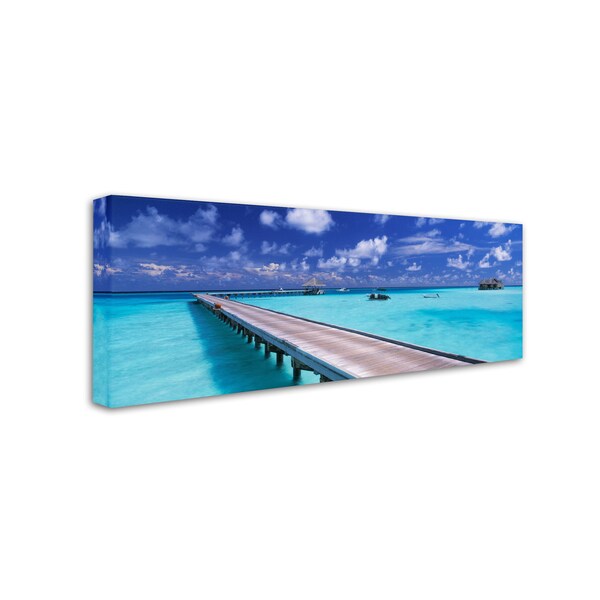 David Evans 'The Jetty-Gili Lankanfushi' Canvas Art,6x19